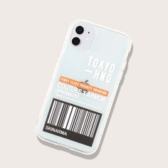 Чехол для iPhone с принтом "штрих-код Shein
