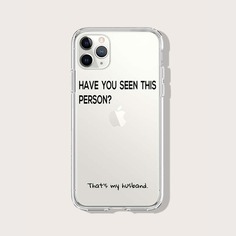 Чехол для iPhone с текстовым принтом Shein