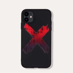 Чехол для iPhone с принтом символа Shein