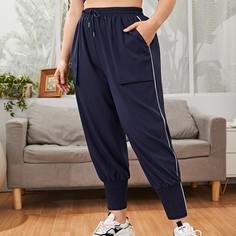 Спортивные брюки размера плюс на кулиске Shein