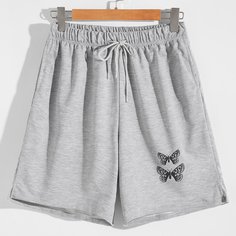на кулиске Животный Институтский Мужские шорты Shein