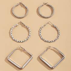 3 пары серьги-кольца Shein