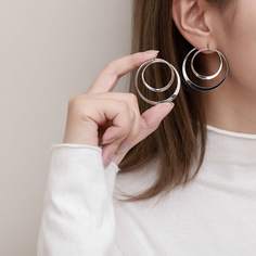 Золотые круглые серьги Shein