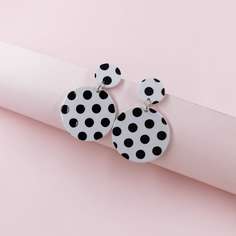 Круглые серьги-подвески в горошек Shein