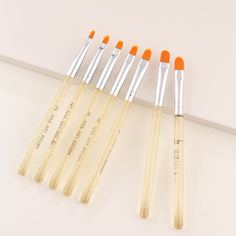 Щетка маникюрного лака с прозрачной ручкой 7шт Shein