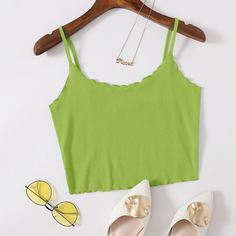 Трикотажный короткий топ Shein