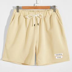Карман Лозунг Повседневный Мужские шорты Shein