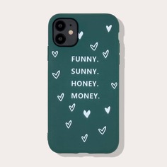Чехол для iPhone с текстовым принтом Shein