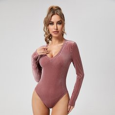Одноцветный Повседневный Боди Shein