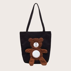 Сумка-тоут с заплатой медведя для девочек Shein