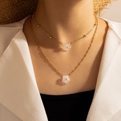 Многослойное ожерелье с цветком Shein