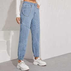 Модные джинсы с цепочкой Shein