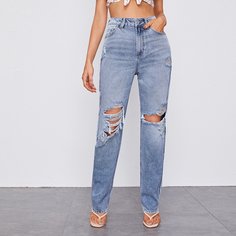Модные рваные джинсы Shein