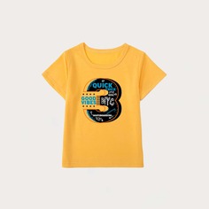 буква Повседневный футболки для мальчиков Shein