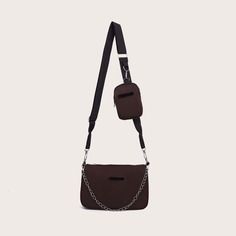 Сумка через плечо с цепочкой и кошельком Shein