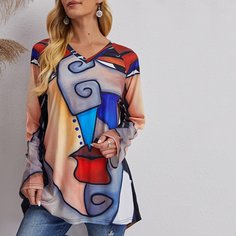 Графический Повседневный Футболки Shein