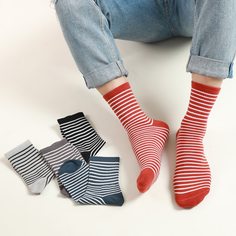 5 пар мужские носки в полоску Shein