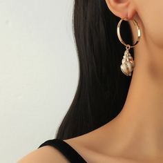 Серьги-подвески с ракушкой Shein