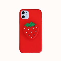 1шт Однотонный чехол для iPhone и 1шт держатель телефона Shein