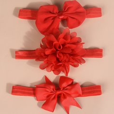 3шт повязка на голову с бантом для девочек Shein