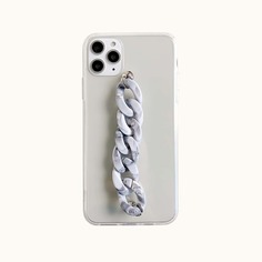 Прозрачный чехол для телефона с ремешком в форме цепи Shein