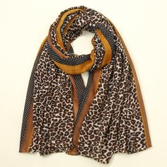Шарф с леопардовым рисунком Shein