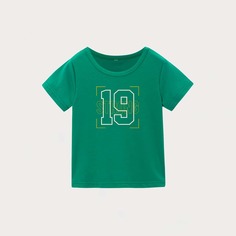 буква Повседневный Футболки для маленьких мальчиков Shein