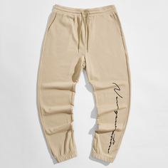 Мужские спортивные брюки с карманом и текстовым принтом Shein