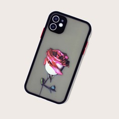 Чехол для iPhone с принтом розы Shein