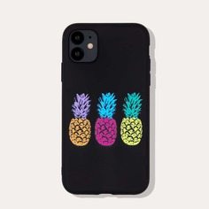 Чехол для iPhone с принтом ананаса Shein