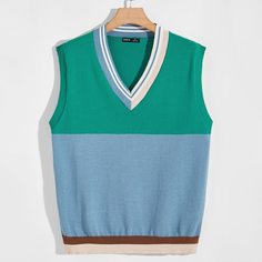 Полосатый Повседневный Мужские кардиганы и джемперы Shein