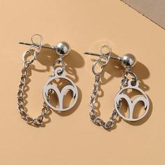 Серьги-подвески с цепочкой и знаком созвездия Shein
