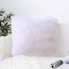 Однотонная плюшевая наволочка без наполнителя Shein
