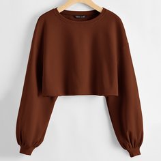 Однотонный короткий топ Shein