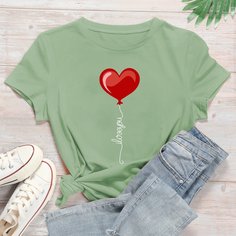 Футболка с круглым вырезом и текстовым принтом Shein