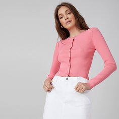 Короткий трикотажный кардиган из вискозы Shein