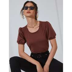 Футболка с пышным рукавом Shein