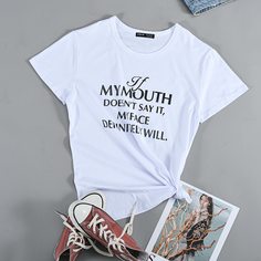 Лозунг Повседневный Футболки Shein