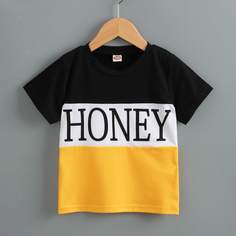 буква Повседневный Футболки для маленьких девочек Shein