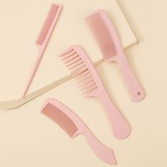 4шт однотонная расческа Shein