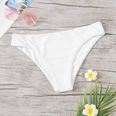 Однотонные плавательные трусики Shein
