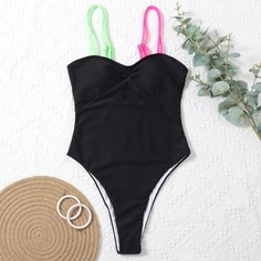 Одноцветный Элегантный Купальники Shein