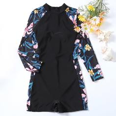 Слитный купальник с оригинальным принтом Shein