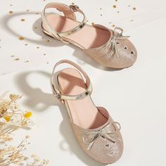 Блестящие балетки с бантом для девочек Shein