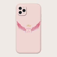 Чехол для iPhone с принтом крыльев Shein