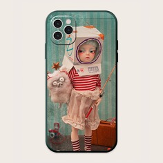 Чехол для iPhone с мультипликационным принтом Shein