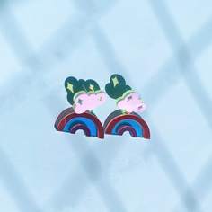 Серьги-подвески с радугой Shein