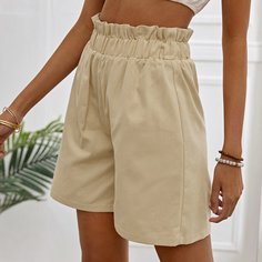 Широкие шорты с присборенной талией Shein