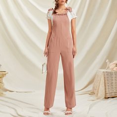 Однотонный комбинезон Shein