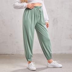 Спортивные брюки размера плюс с узлом Shein